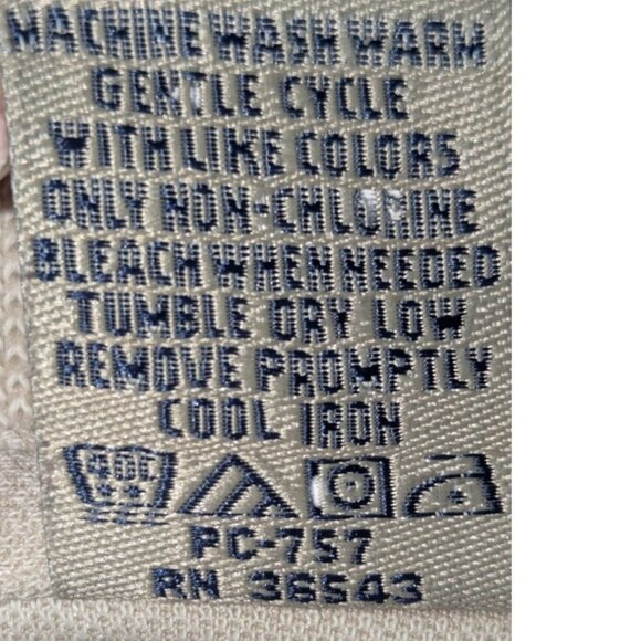 Izod Polo Shirt Men's XL Cream Biege Short Sleeve Casual Button Up Collar - Picture 6 of 7